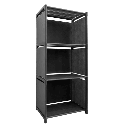 Prateleira de Organização 4 Pisos PVC e Tecido Nyana Home 93x41x29 cm