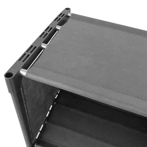 Prateleira de Organização 4 Pisos PVC e Tecido Nyana Home 93x41x29 cm