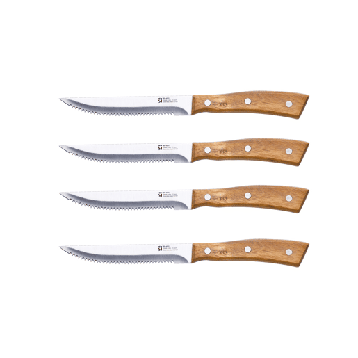 Conjunto de 4 facas chuleteros humor de aço inoxidável San Ignacio
