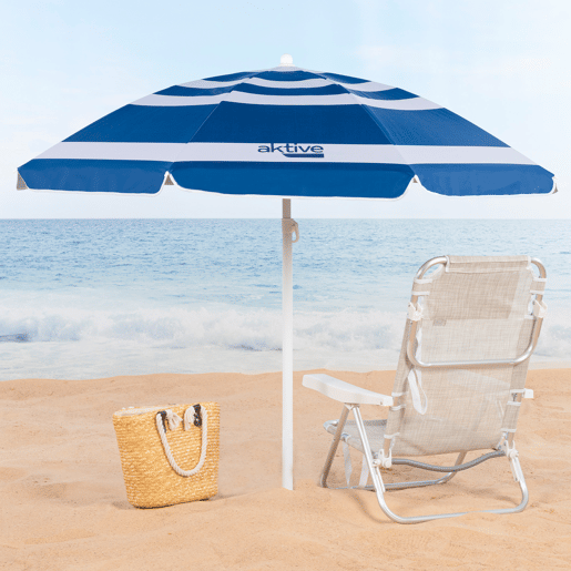 Guarda-sol Ø180 cm cmastro basculante e proteção UV50 Aktive