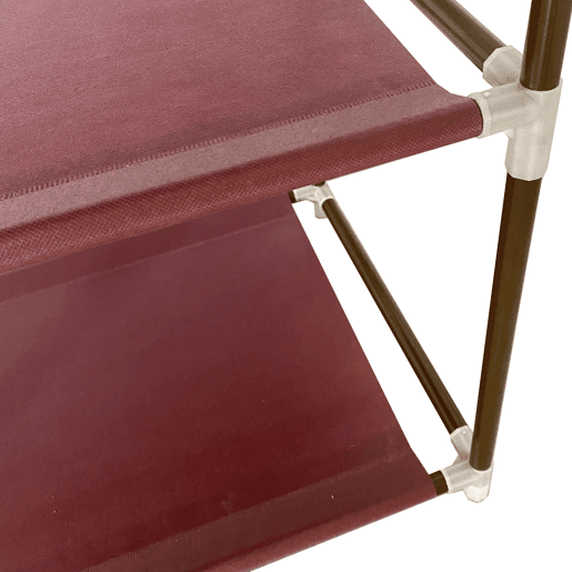 Guarda-roupa estático Nyana Home 170x55x35cm 3 prateleiras 1 barra superior 1 cabide lateral Marrom