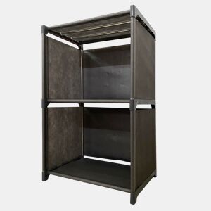 Estante de armazenamento 3 andares PVC e tecido Nyana Home 62x41x29 cm