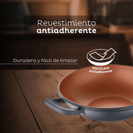 Wok antiadrente Ø32cm Bronze San Ignacio