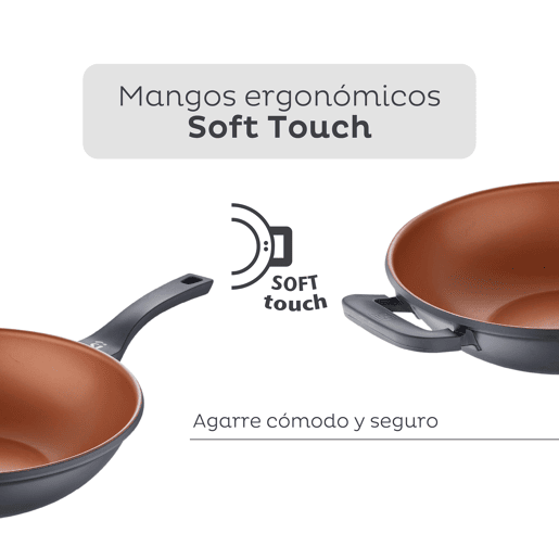Wok antiadrente Ø32cm Bronze San Ignacio