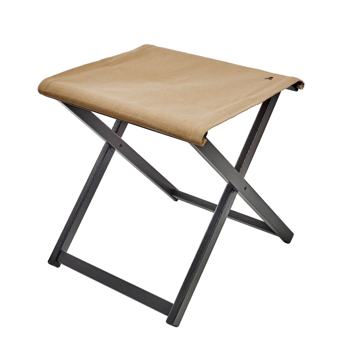 Taburete director plegable estructura en color wengué fabricada en madera de haya de primera calidad lona color piedra scalpers