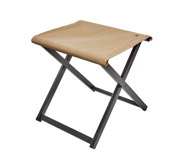 Taburete director plegable estructura en color wengué fabricada en madera de haya de primera calidad lona color piedra scalpers