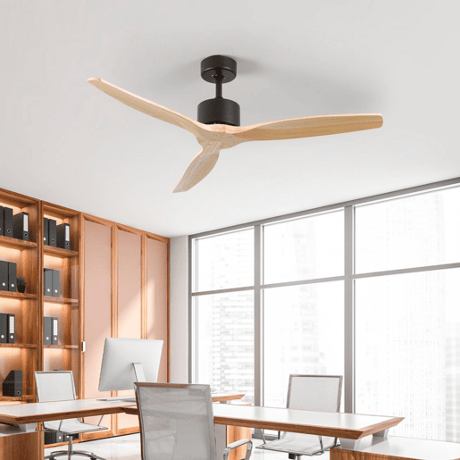 Ventilador de Teto 3 Lâminas Preto 55W 6 Velocidades Nebraska Dayron