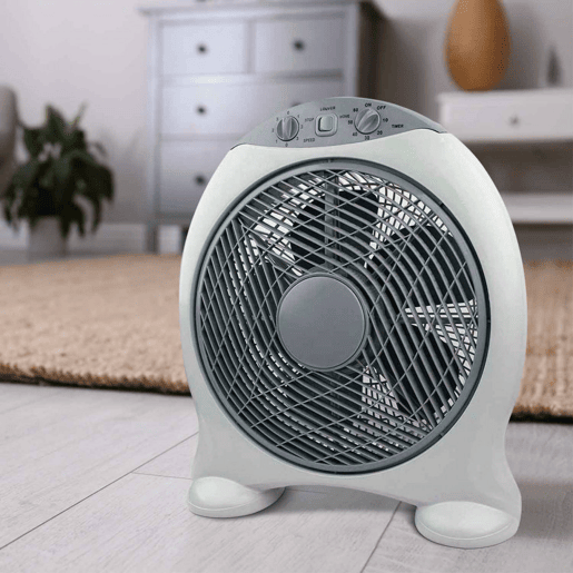 Ventilador de Mesa Ø30cm 50W 3 Velocidades Nova Caixa Cinza Raydan Home