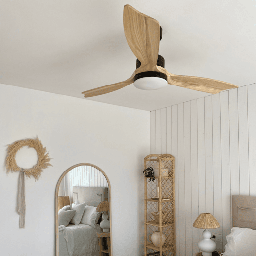 Ventilador de Teto com Luz 3 Lâminas Preto 56W 6 Velocidades New York Dayron