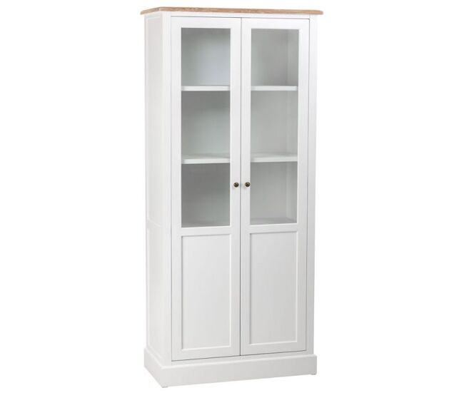 Vitrina de madera blanca 81x40x180