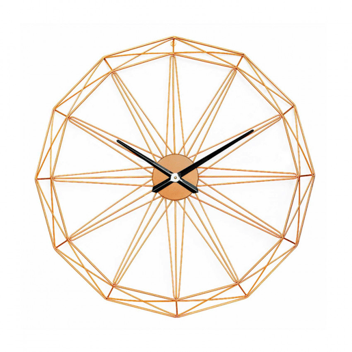Relógio de Parede Moderno Dourado Ø80cm Thinia Home