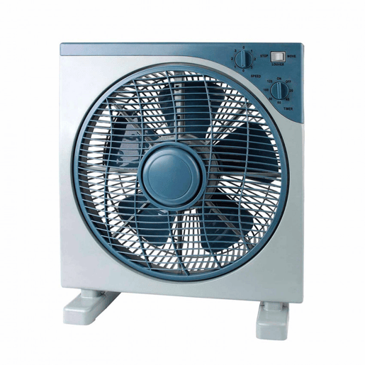 Ventilador de Mesa Ø30cm 50W 3 Velocidades CinzaAzul Caixa Raydan Home