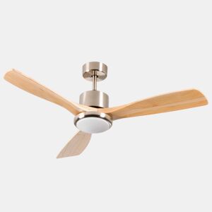 Ventilador de Teto com Luz 3 Lâminas 56 W 6 Velocidades Alaska Madeira Natural Dayron