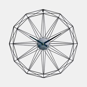 Relógio de Parede Moderno Preto Ø60cm Thinia Home