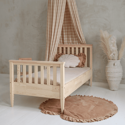 Cama 90x190 base incluída pés 19 cm Joséphine Madeira