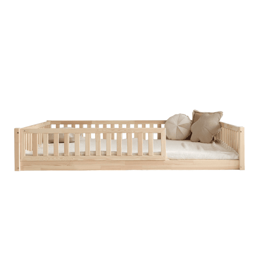 Cama 140x190 incluindo calha e estrado de ripas com pés de 1 cm Agnès Bois