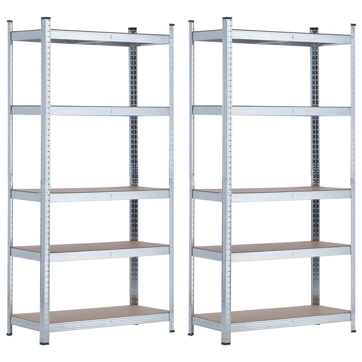Pack 2 Estanterías Modulares con 5 Baldas Ajustables Thinia Home