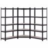 Pack 2 Prateleiras Modulares e 1 Prateleira de Canto com 5 Prateleiras Ajustáveis u200Bu200BThinia Home