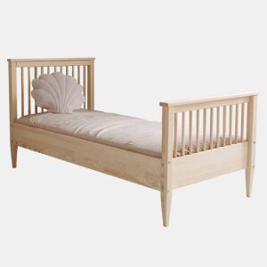 Cama 90x190 base incluída pés 19 cm Daphné Madeira