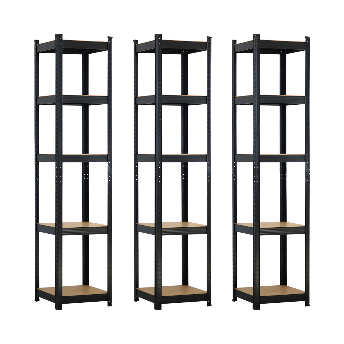 Pack 3 Estanterías Modulares con 5 Baldas Ajustables 7house