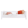 Cama 90x190 com barreira e base de ripas incluídas pés 10 cm Sybil Branco