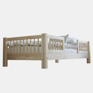 Cama 90x200 com barreiras e estrado com pés de 10 cm Adèle Bois