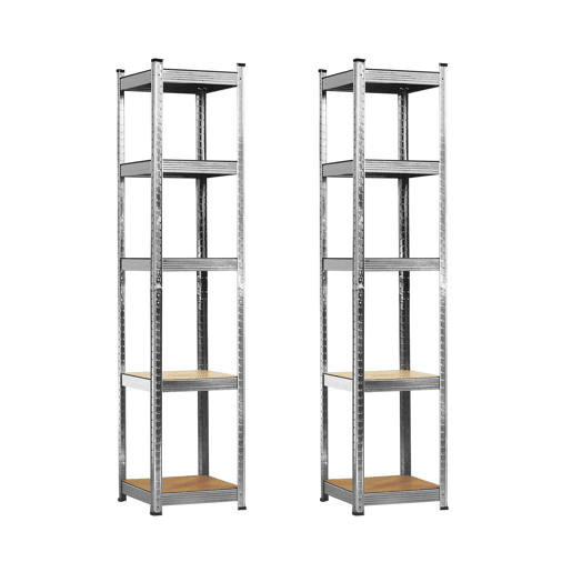 Pack 2 Prateleiras Modulares com 5 Prateleiras Ajustáveis u200Bu200B180x40x40cm 175Kg 7house