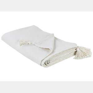 Colcha LINDULA Algodão 200 x 220 cm Branco creme