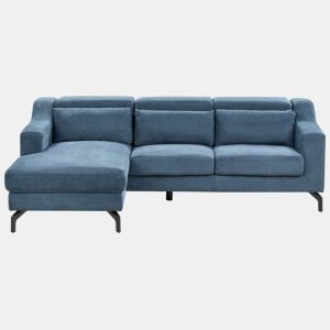 Sofá de canto GLOSLI Chenille Azul 4 lugares à direita