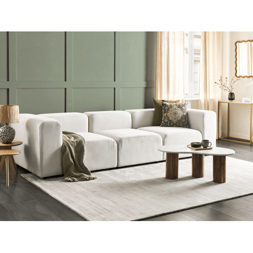 Sofá modular FALSTERBO Bombazine Branco creme 3 lugares