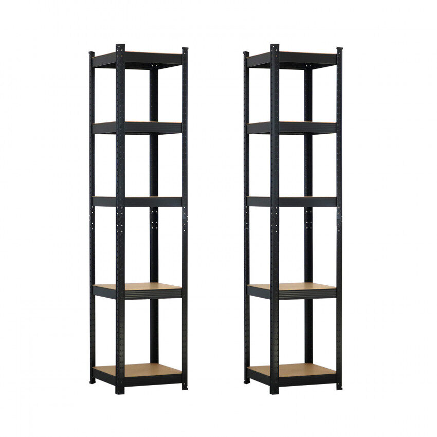 Pack 2 Estanterías Modulares con 5 Baldas Ajustables Thinia Home 40