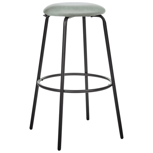 Conjunto de 2 bancos de bar MORTON Veludo Verde menta