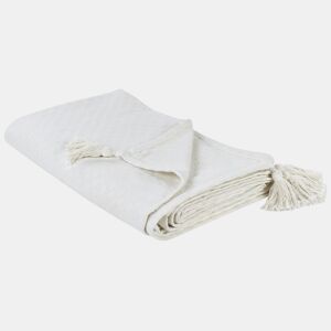 Colcha LINDULA Algodão 150 x 200 cm Branco creme