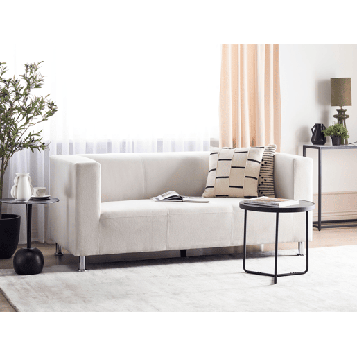 Sofá FLORO Chenille Branco creme 3 lugares Sofá FLORO Chenille Branco creme 3 lugares