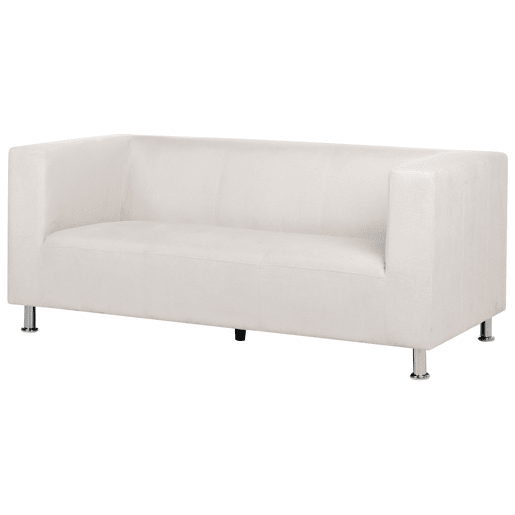 Sofá FLORO Chenille Branco creme 3 lugares Sofá FLORO Chenille Branco creme 3 lugares