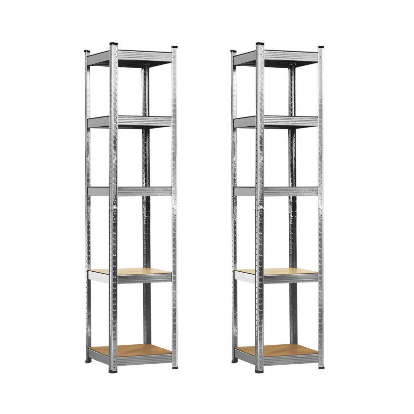 Pack 2 Estanterías Modulares con 5 Baldas Ajustables Thinia Home 40