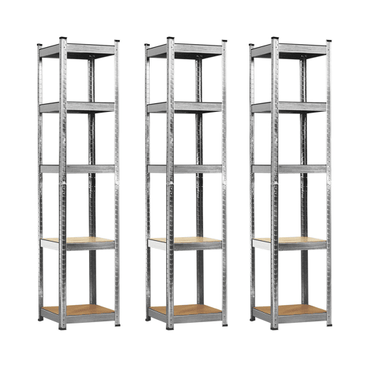 Pack 3 Prateleiras Modulares com 5 Prateleiras Ajustáveis u200Bu200B180x40x40cm 175Kg 7house