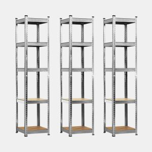 Pack 3 Prateleiras Modulares com 5 Prateleiras Ajustáveis u200Bu200B180x40x40cm 175Kg 7house