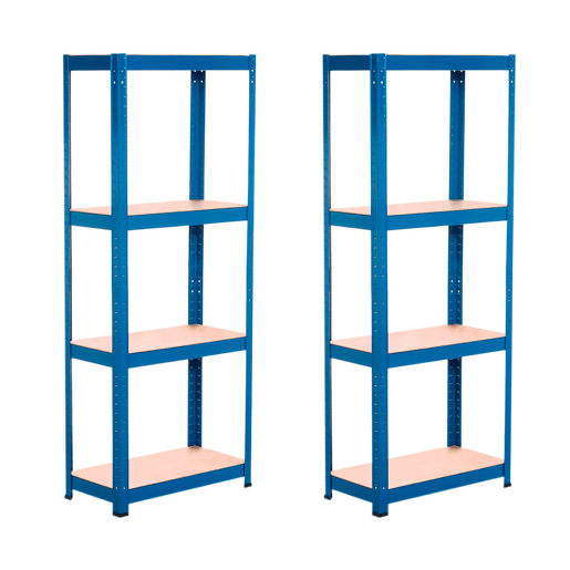Pacote de 2 Prateleiras Metálicas com 4 Prateleiras Ajustáveis u200Bu200B148x60x30cm 240Kg 7house