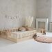 Cama con barandilla y somier patas Agnès 209x209 Cama con barandilla y somier patas Agnès 209x209 Natural