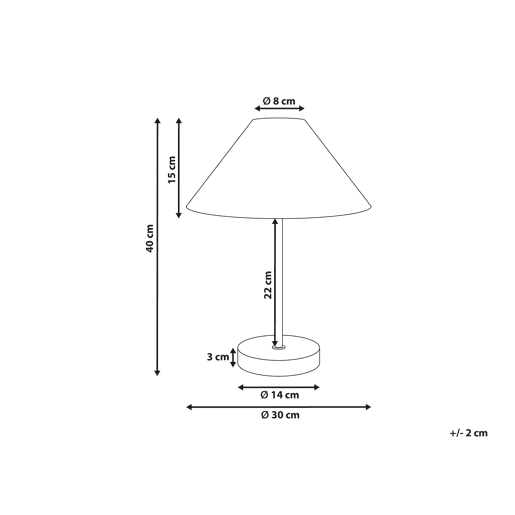 Beliani Candeeiro de mesa MOMBA Beliani Candeeiro de mesa MOMBA