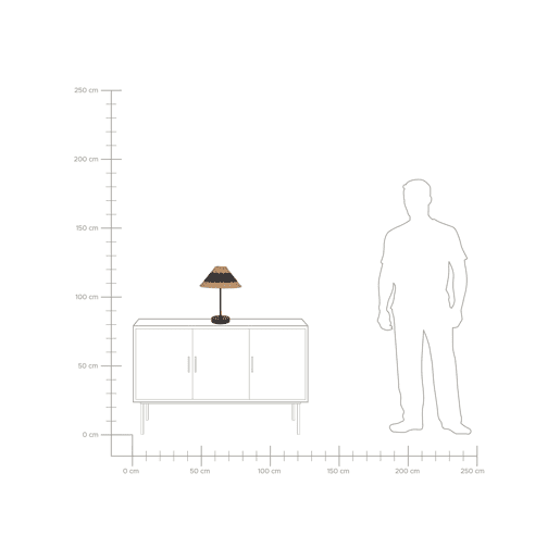 Beliani Candeeiro de mesa MOMBA Beliani Candeeiro de mesa MOMBA