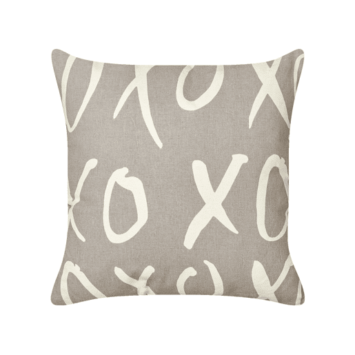 Conjunto de 2 almofadas decorativas TELOPEA Algodão 45 x 45 cm Cinzento Texto