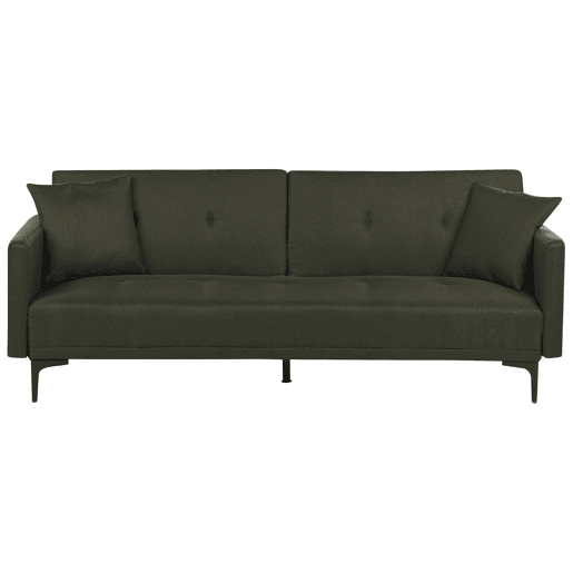 Sofá-cama LUCAN Tecido Verde escuro 3 lugares