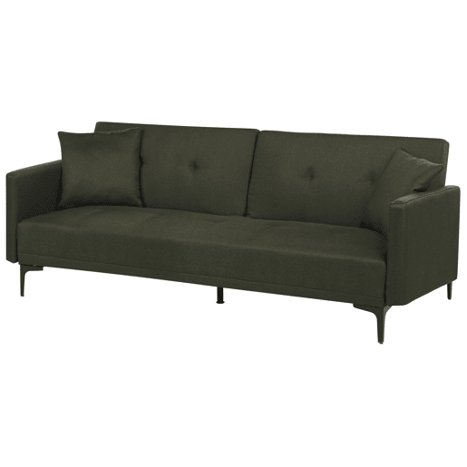 Sofá-cama LUCAN Tecido Verde escuro 3 lugares