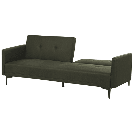 Sofá-cama LUCAN Tecido Verde escuro 3 lugares