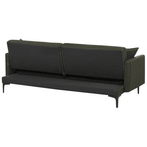 Sofá-cama LUCAN Tecido Verde escuro 3 lugares
