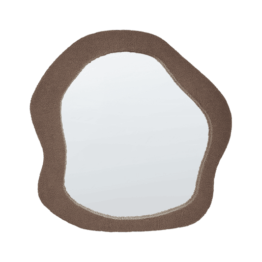 Espelho BLISMES 79 cm 80 cm Bouclé Castanho