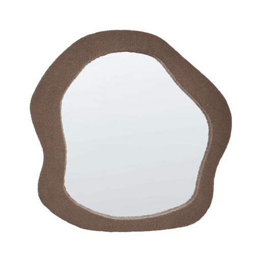 Espelho BLISMES 79 cm 80 cm Bouclé Castanho