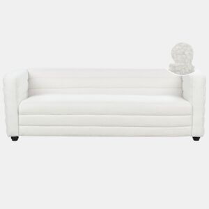 Sofá HOFN Bouclé Branco creme 3 lugares